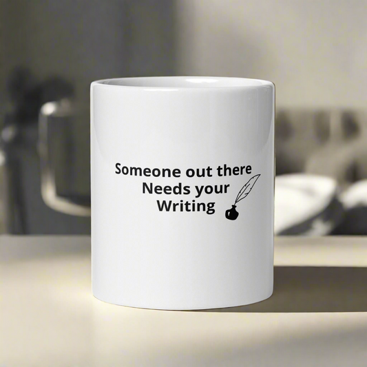 White glossy mug